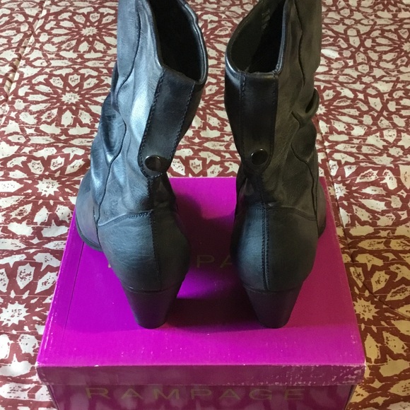 Rampage Blue Trixen Slouchy Western Booties - Picture 2 of 4